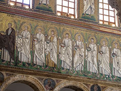 The Mosaics Of The Basilica Of Santapollinare Nuovo In Ravenna