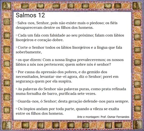 Blog Do Prof Osmar Fernandes Salmo 12