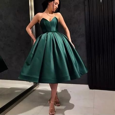 Hunter Green Prom Gown Sexy Sweetheart Satin Custom Made Evening Gowns