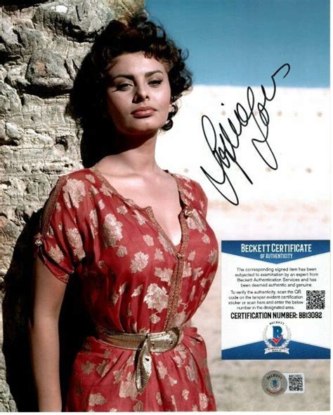 Sophia Loren Signed 8x10 Photo Beckett Bas Etsy