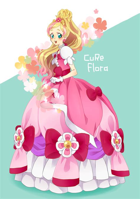 Haruno Haruka Cure Flora And Cure Flora Precure And 1 More Drawn By