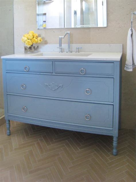 Bathroom sink cabinets diy bathroom vanity bathroom flooring bathroom furniture bathroom storage small bathroom bathroom organization bathroom ideas white bathroom. How to Turn a Cabinet Into a Bathroom Vanity | HGTV