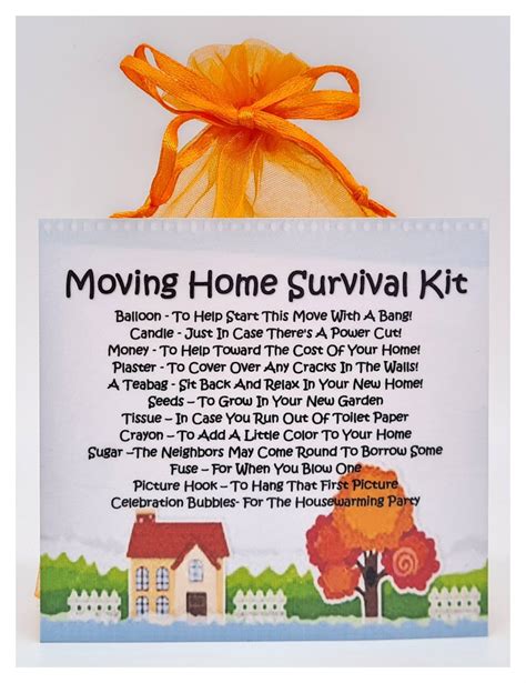 Moving Home Survival Kit Fun Novelty T Good Luck Etsy Uk