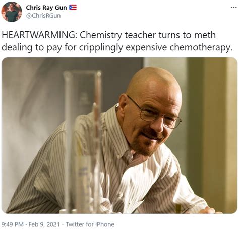 heartwarming chemistry teacher turns to meth dealing heartwarming headline parodies know