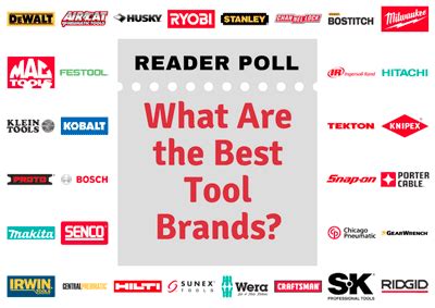 This diy tool kits includes handy tools carefully selected depending on their usefulness on everyday tasks. POLL: What Are the Best Tool Brands? (Updated Results for ...