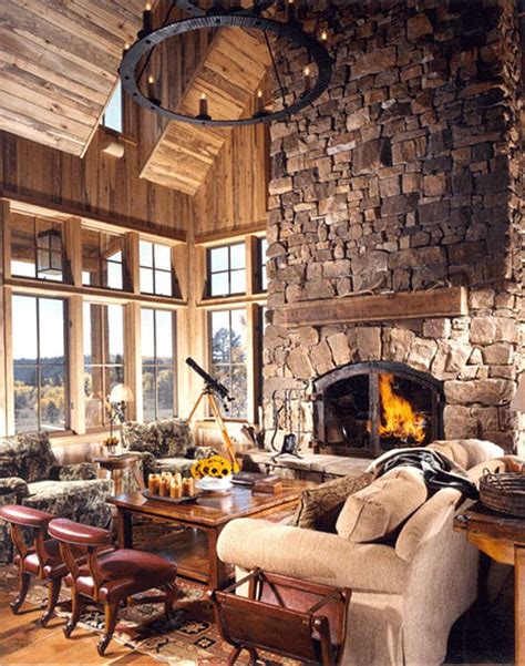 Another interesting rustic living room design idea is by installing pallet woods on the ceiling of your living room. 47 Extremely cozy and rustic cabin style living rooms