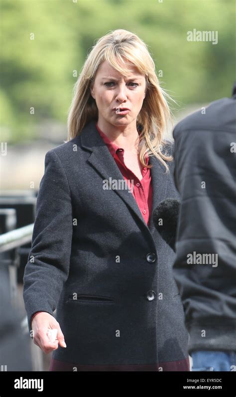 Tamzin Outhwaite Filming New Tricks On The Southbank Today Featuring