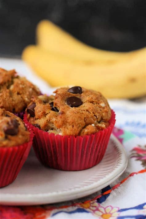 Gluten Free Banana Chocolate Chip Muffins The Pretty Bee