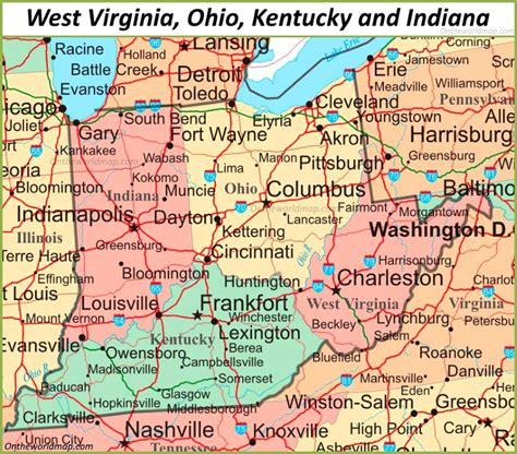 West Virginia And Ohio Map Topographic Map