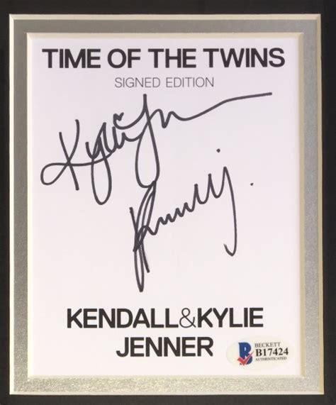 Kendall Jenner And Kylie Jenner Signed 17x20 Custom Framed Cut Display