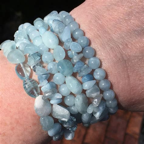 Aquamarine Bracelet For Divine Feminine The Rock Crystal Shop