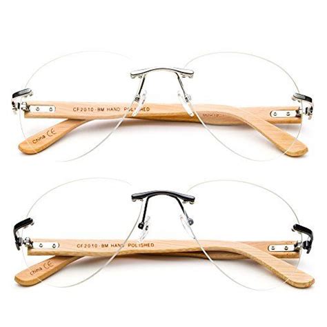 newbee fashion clear lens newbee fashion aviator clear lens glasses with bamboo temple oversized