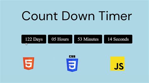 Count Down Timer Using HTML CSS JavaScript YouTube