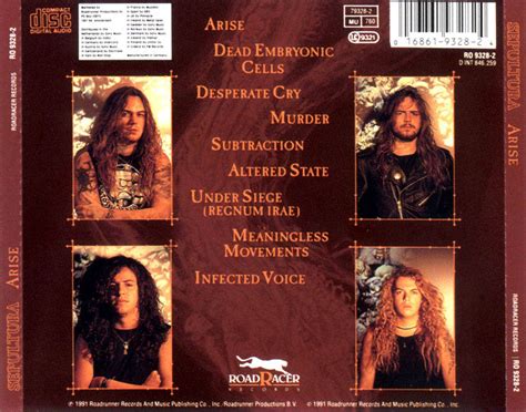 Classic Rock Covers Database Sepultura Arise 1991
