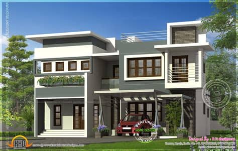 Modern contemporary residence design | Home Kerala Plans