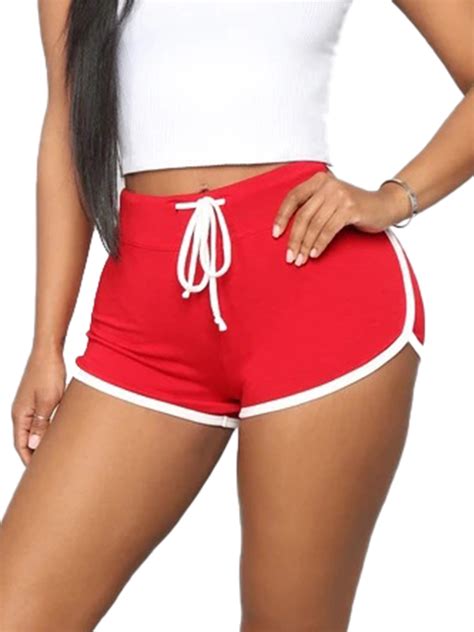 Sexy Dance Casual Beach Shorts For Women Mini Hot Pants Sports Shorts Lace Up Casual Lounge
