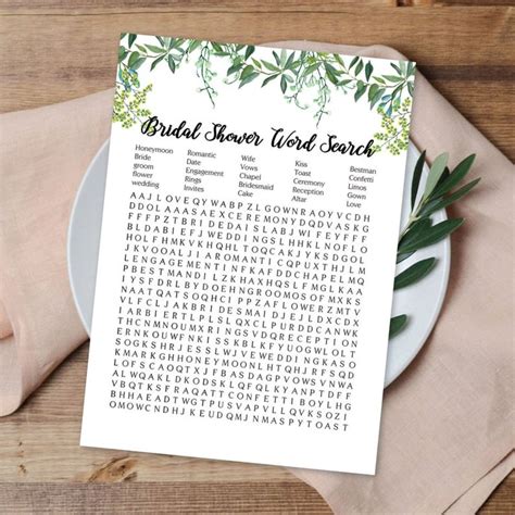 Sex Position Word Search Bridal Shower Printable Game Etsy Hot Sex