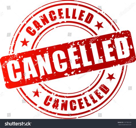 Vector Illustration Red Cancelled Stamp On Stock Vector 197783165