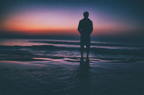 Silhouette Loneliness Lonely Sunset Hd Wallpaper Peakpx
