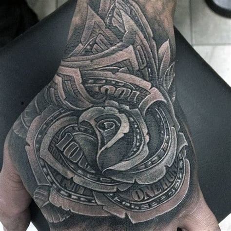 The layered petals also garner immense abilities to customize, particularly in regard to shading. 80 Money Rose Tattoo Designs For Men - Cool Currency Ink