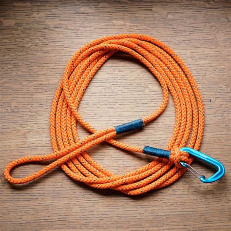 Long Rope Leash Orange Rope Long Line Lightweight Etsy