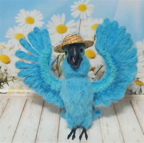 Blue Budgerigar Crochet Parakeet Stuffed Animal Plush Etsy