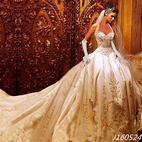 Online Get Cheap Ivory Gold Wedding Dress Alibaba Group