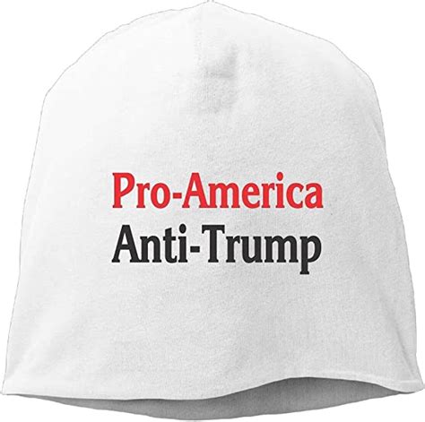 Yanhing Pro America Anti Trump Hot New Winter Hats Knitted Twist Cap Thick Beanie Hat White At