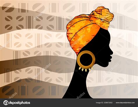 Portrait Beautiful Afro Woman Shenbolen Ankara Headwrap Women African Traditional Headtie Scarf