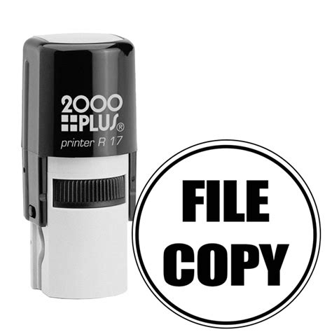 File Copy Round Rubber Stamp Simply Stamps