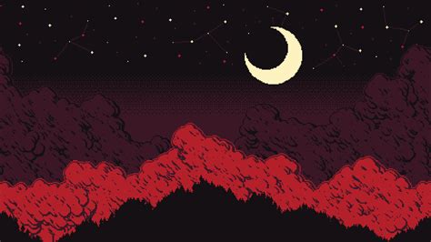 2048x1152 Moon Night Pixelart 2048x1152 Resolution Wallpaper Hd Artist