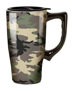 Amazon Spoontiques Camouflage Travel Mug Green Camo Coffee Mugs