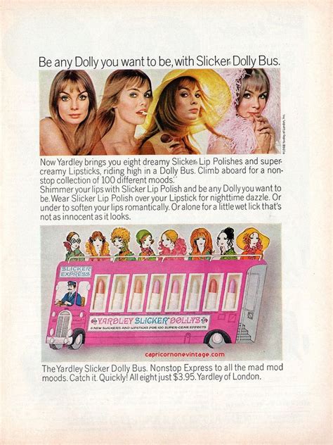 1968 yardley of london slicker dolly bus magazine ad