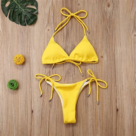 Bikini 2020 Sexy Micro Bikini Set Bathers Push Up Padded Triangle