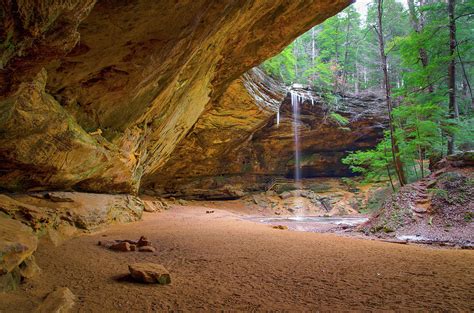 Ash Cave And Waterfall Hocking Hills State Park Ohio Photograph By
