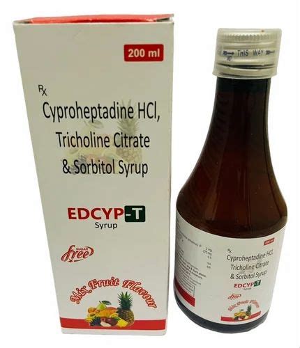 Cyproheptadine Hcl Syrup Packaging Type Bottle Packaging Size 200ml