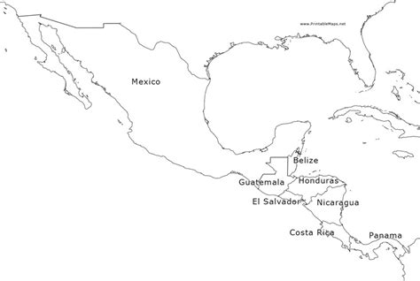 Mexico And Central America Map Graphic Organizer For 6th 9th Grade