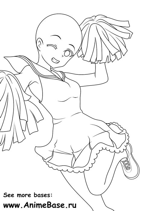 Cheerleader Drawing Base Cheerleader Silhouette Vector At Getdrawings