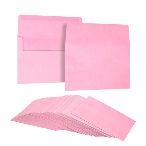 100 Pack Pastel Pink Color A7 Envelopes For 5 X 7 Greeting Cards And