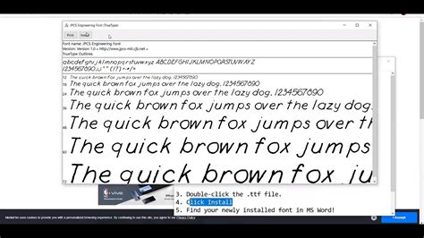 How To Install Engineering Font Style In Your Ms Word 2020 Youtube