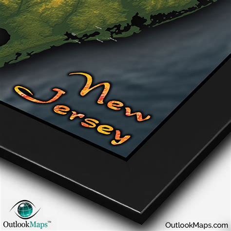 New Jersey Topography Map Colorized Terrain By Elevation
