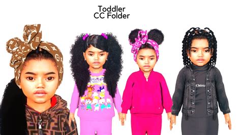 🤍sims 4 Cas Best Black Girl Toddler Cc Cc Folder Cc