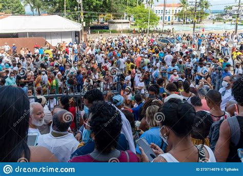 thousands of catholic faithful participate in the outdoor mass in honor of nossa senhora da