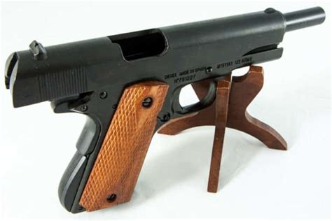 Black Colt M1911a1 With Wooden Handle Usa 1911 Irongate Armory