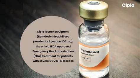 Cipla Launches Cipremi Remdesivir Lyophilised Powder For Injection 100