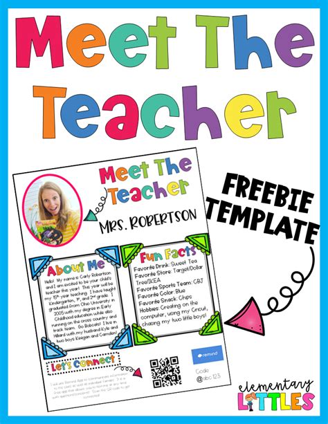 Meet The Teacher Template Printable Free Printable Templates