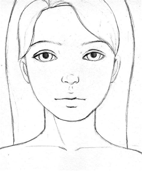 Easy Face Portrait Drawing Fernande Hendrick