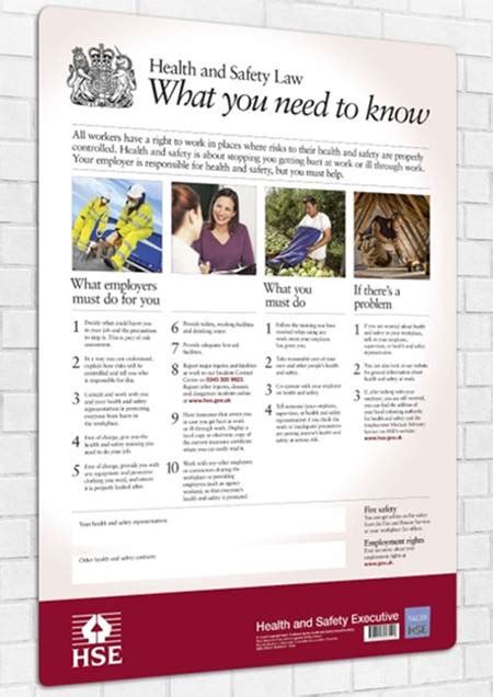 Take a look at our health & safety law. Health and Safety Law Poster - What You Need to Know: A3 ...