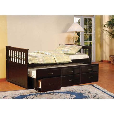 This Twin Trundle Bed Not Only Features An Extra Pull Out Space For A