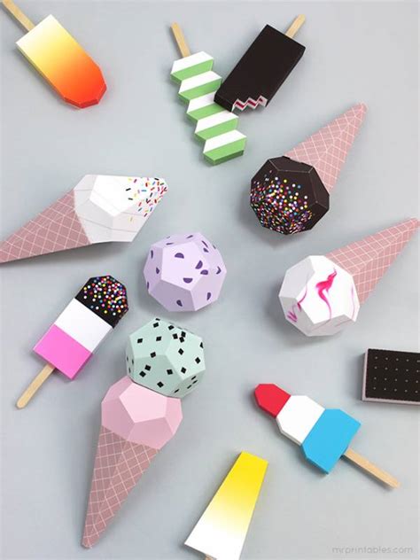 Free Printable Ice Creams Origami You Cant Fail Lesson Plans